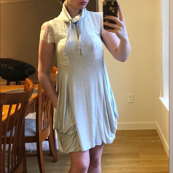 Kensie • Pretty A-Line Lace Sleeve Casual Dress - Picture 3 of 8